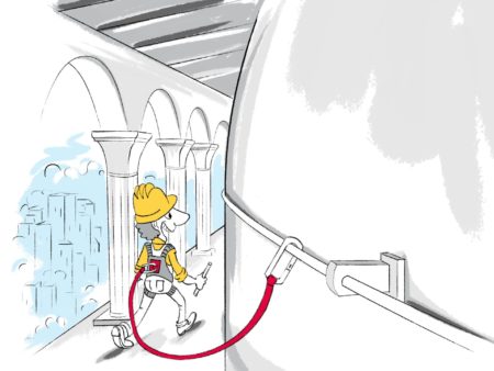 linea vita edificio storico