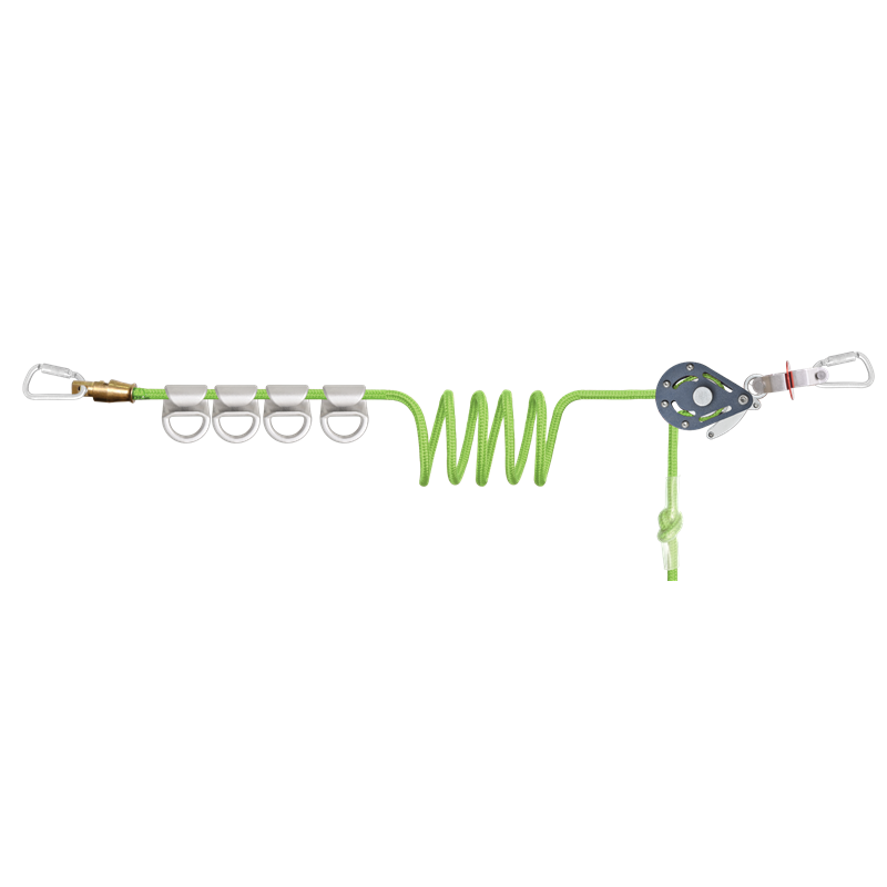 Linea vita temporanea orizzontale 25 mt 4 utilizzatori