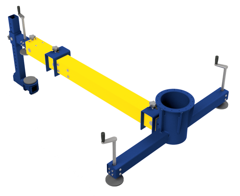 Base di supporto con morsa per il dispositivo anticaduta „HUNG LIGHT“